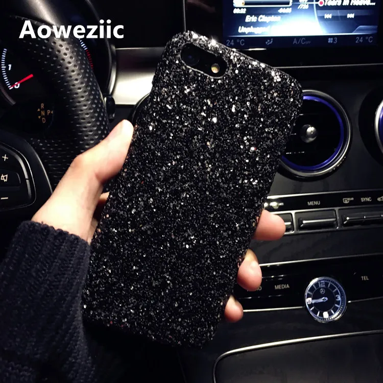 

Aoweziic New glitter sequins For iphone 6s X XS MAX XR phone cases drop resistance 7plus 8Plus X female tide shell DIY