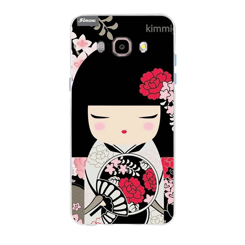 Kawaii японская кукла Kokeshi Мягкий Силиконовый ТПУ чехол для телефона Samsung Galaxy S6 S6edge A7