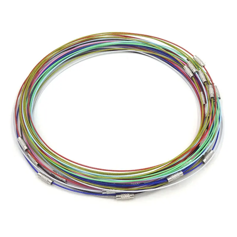 Wholesale 20pcs/lot 45cm Stainless Steel Wire Plated Color Collar Necklace For DIY Ms. choker Jewelry Accessories | Украшения и