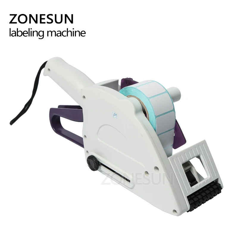 Полуавтоматическая круглая наклейка для бутылок ZONESUN ручная упаковочная машина