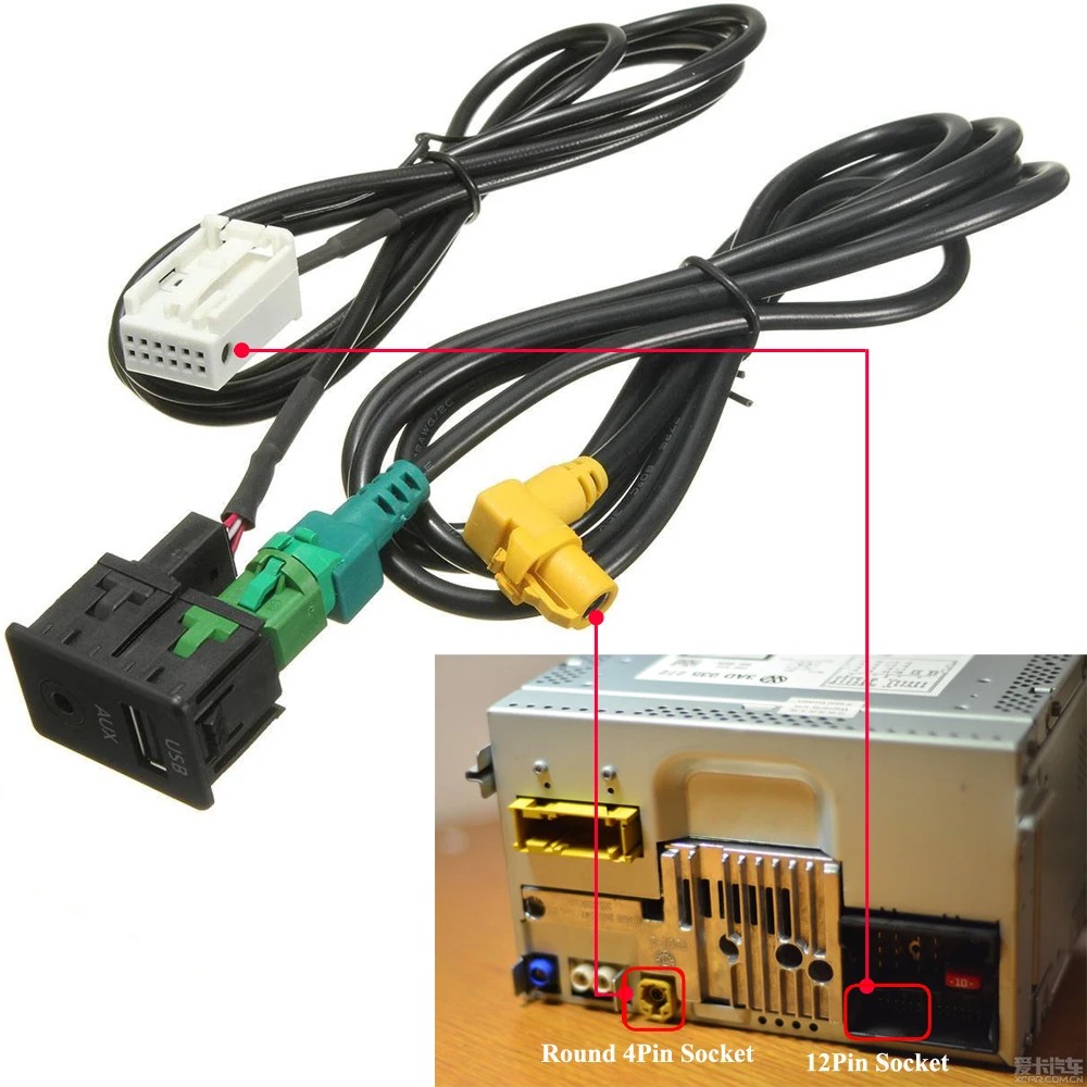 Автомобильный CD адаптер Biurlink RCD510 RNS315 сменный USB AUX переходник в розетке для Volkswagen