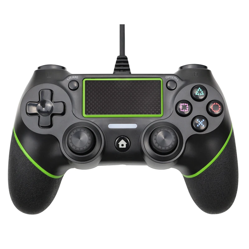 Green Проводной контроллер для PS4 консоли джойстик для playstation 4 для Dualshock 4 геймпад для PS3 PC Win7/8/10 - Цвет: Green