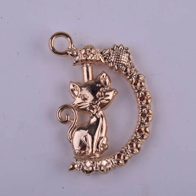 Оптовая продажа Новая мода вращающихся кулон милый кот Талисманы Подвески для
