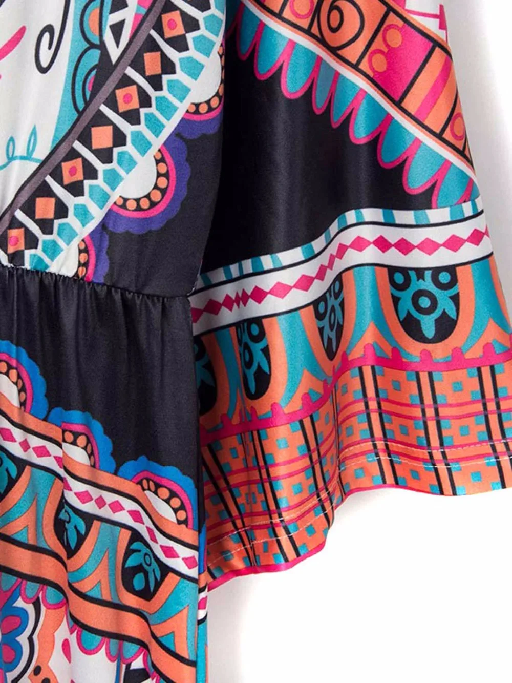 Половина рукава Лето Таиланд платье Женщины Чешские bodycon Цветочный Печати Sexy