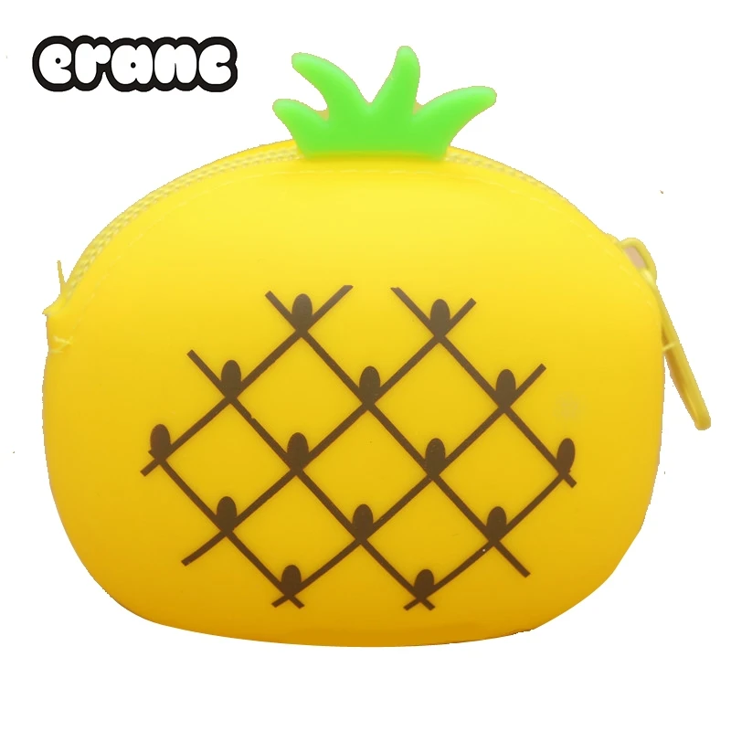 Новинка 2017 года фрукты девушки силиконовые маленькие Мини Портмоне кошелек для