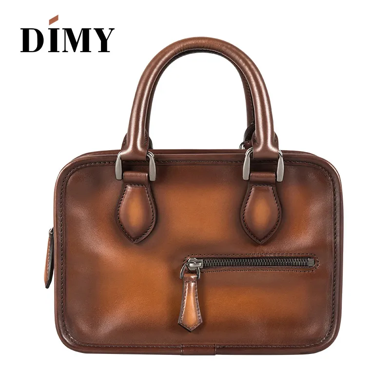 DIMY новейший итальянский женский портфель из телячьей кожи, сумки, сумки через плечо, маленькая квадратная простая сумка-мессенджер