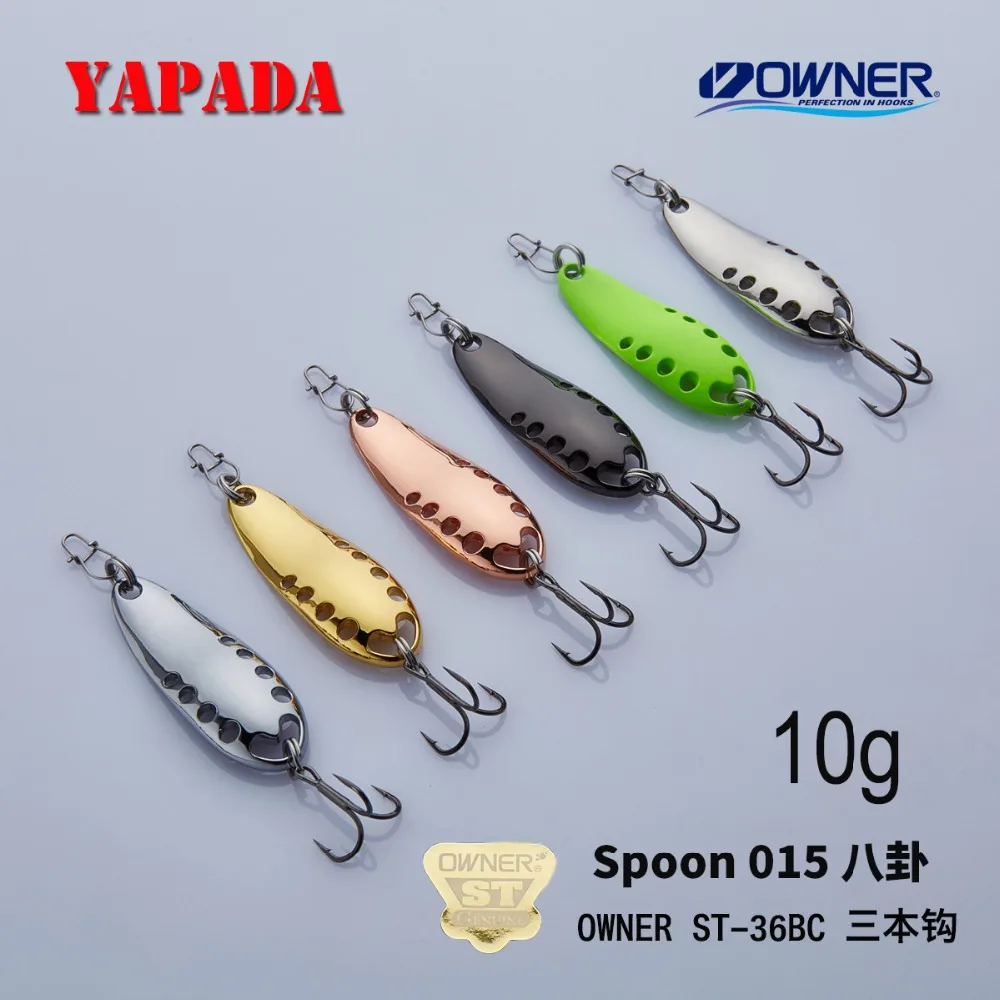 YAPADA ложка 015 Сплетница 10 г/15 г усиленный тройной крючок многоцветный 49-54 мм