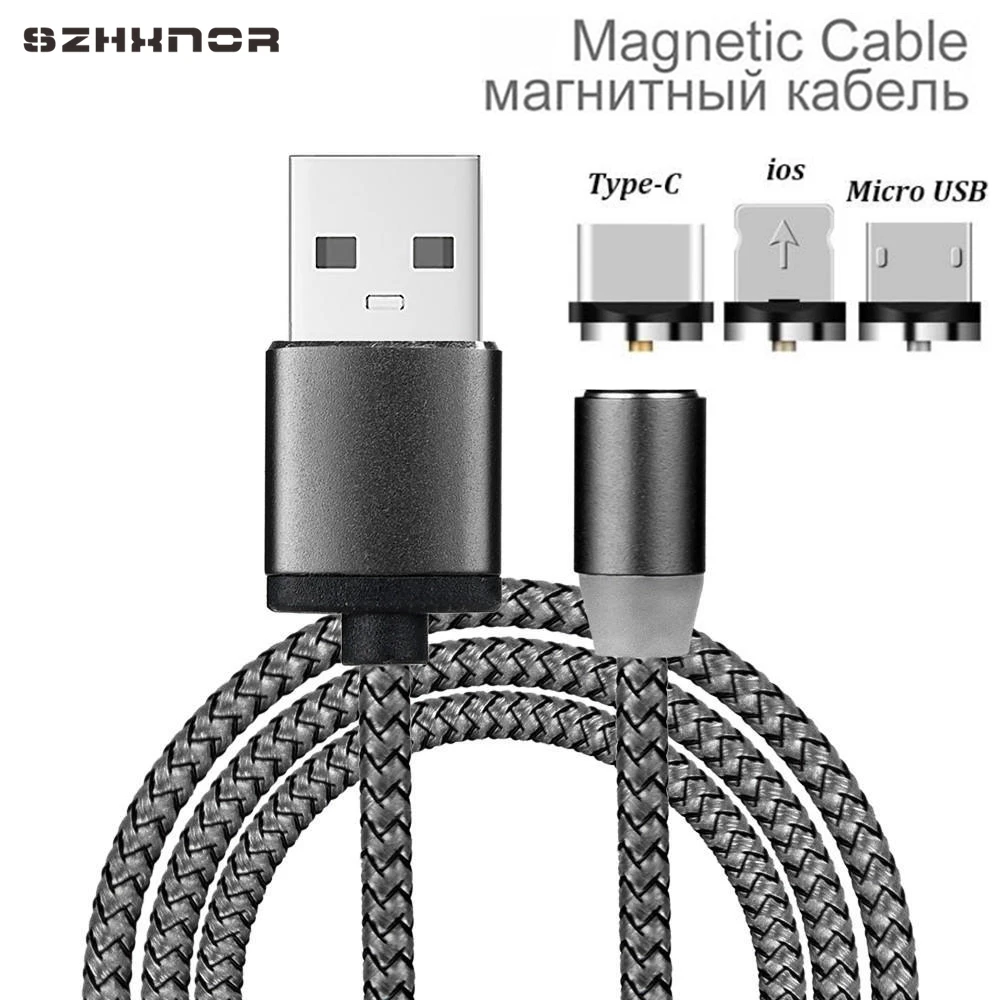 Магнитный зарядный кабель для Iphone Huawei P20 P40 Pro Honor 30 P 10 9 8 Nova 3 3i 3E 4 Letv Leeco Le Max 2