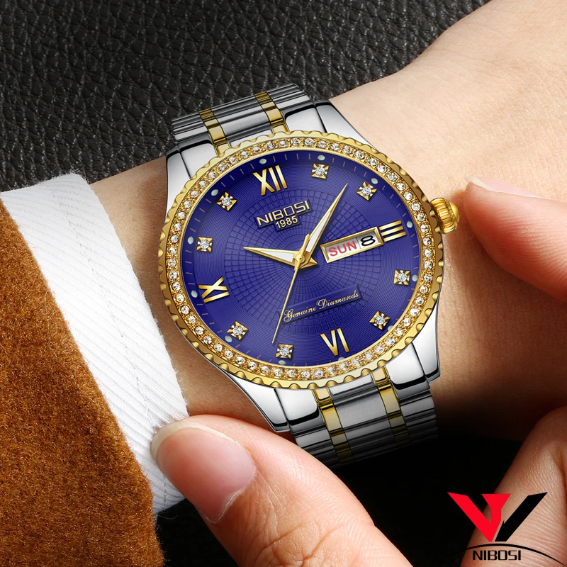 Montre Homme Marque De Luxe 2018 NIBOSI горячая распродажа мужские Роскошные Водонепроницаемые
