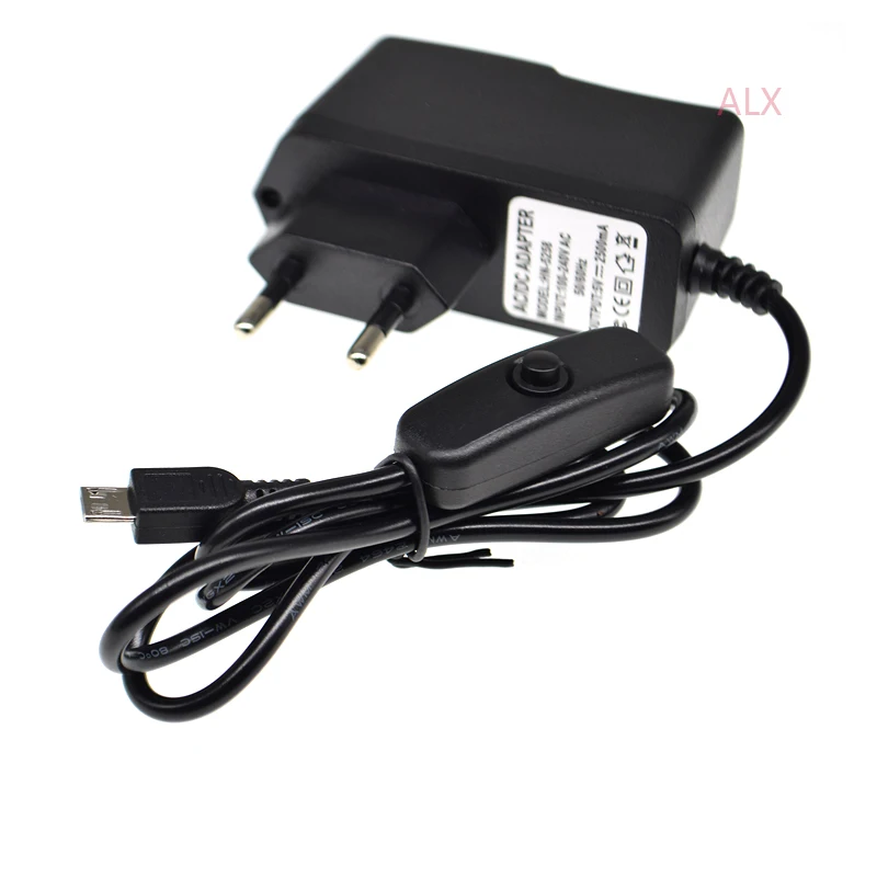 Блок питания адаптер MICRO USB 5 в 2 А В а постоянного тока с кнопкой переключения