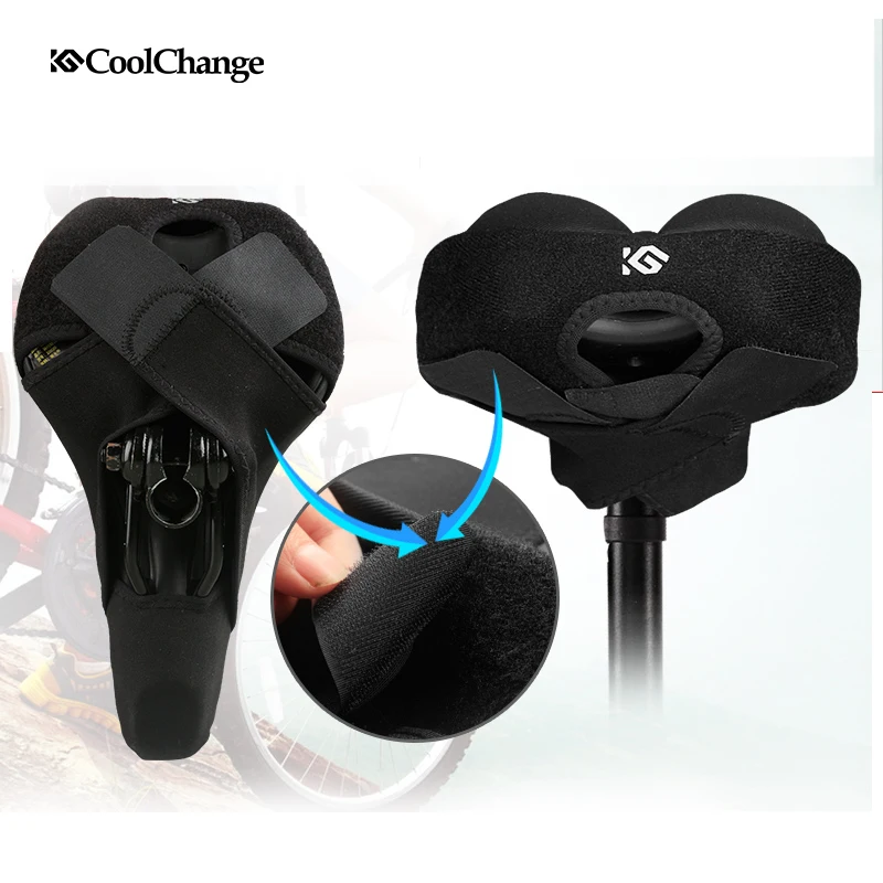 Велосипедное седло CoolChange толстая губка велосипедное удобное Сиденье чехол для