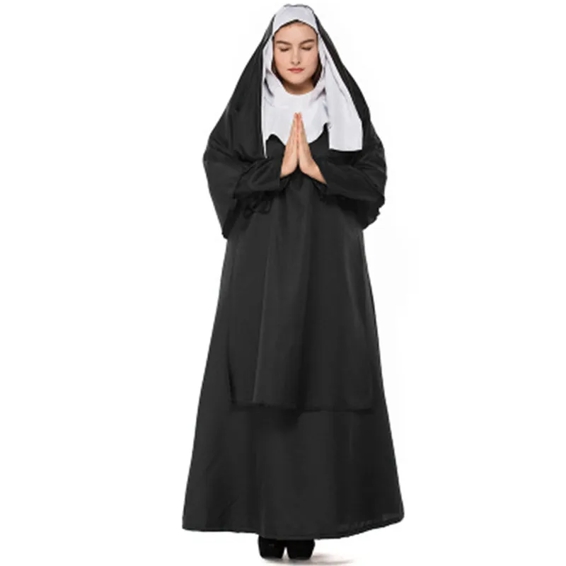 

Ladies Deluxe Erotic Nun Party Halloween Fancy Dress Costume Dress Up Outfit