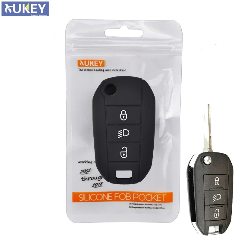 

3 Button For Citroen C4L CACTUS C5 C3 C6 C8 Picasso Xsara Skin Holder Protector Silicone Car Remote Key Fob Shell Cover Case
