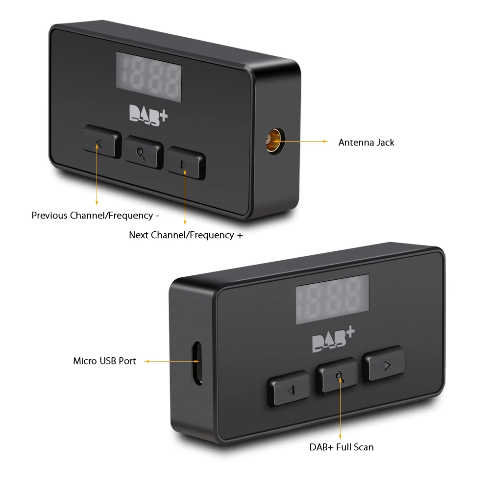 ZEEPIN BOX5 Универсальный DAB + приемник с 3 м антенна для автомобиля/Домашнее аудио