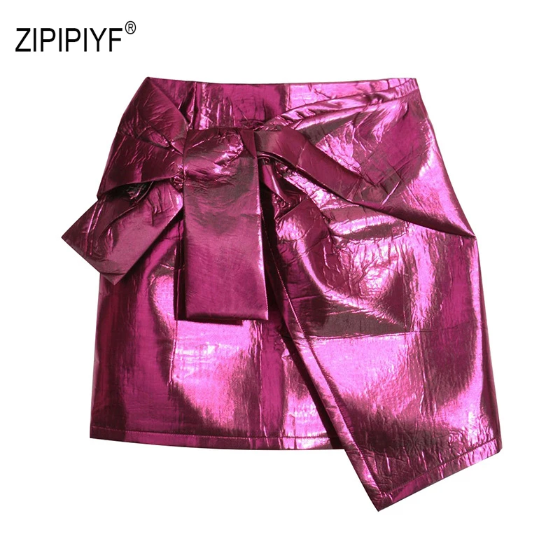 Sexy Women Sequins Soft Metal Skirts 2 Color Skirt Ladies Party Mini 2018 New Good Qualtiy Runway irregular Clothing B298 | Женская