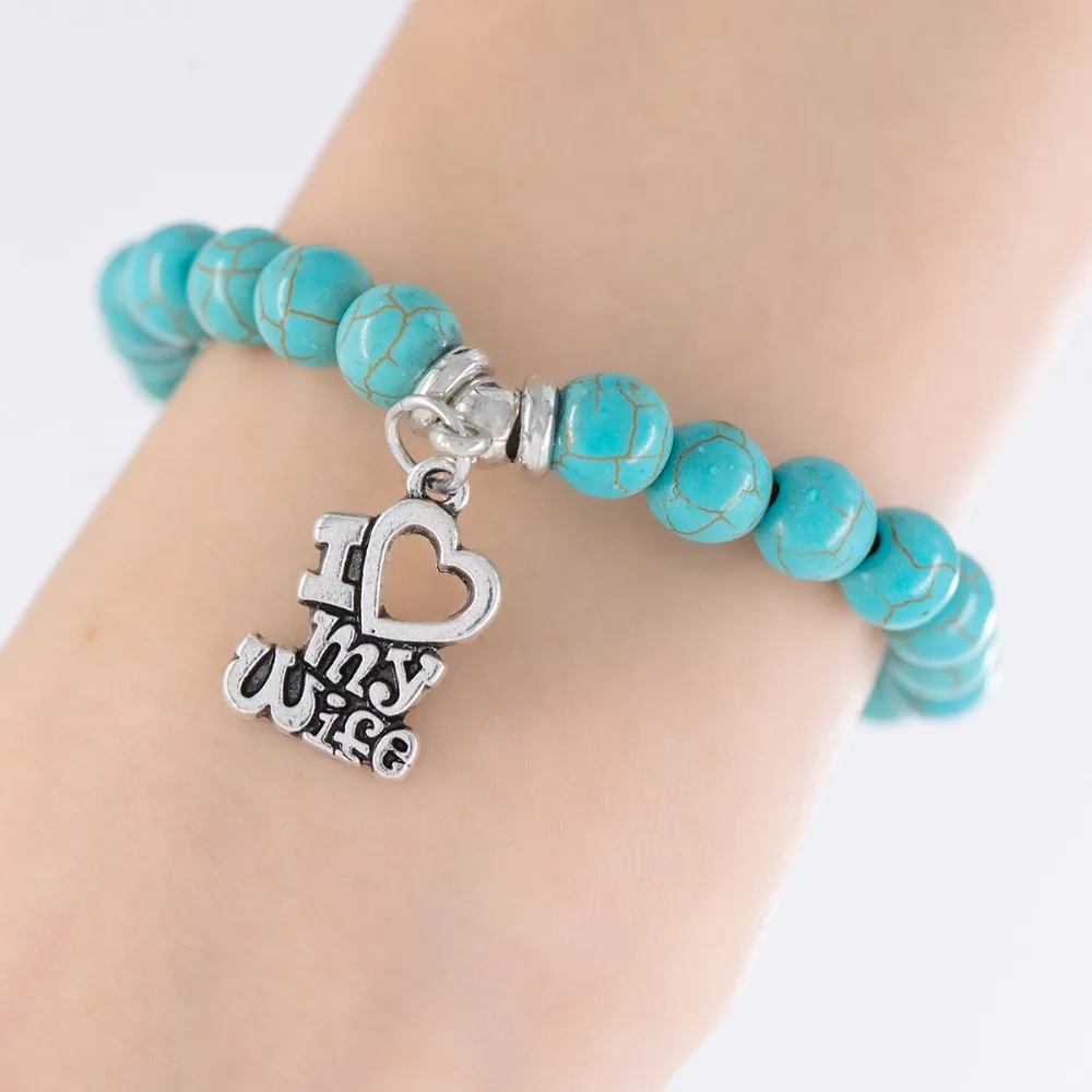 12 шт./лот хит продаж очаровательные браслеты с сердечками для моей жены браслет