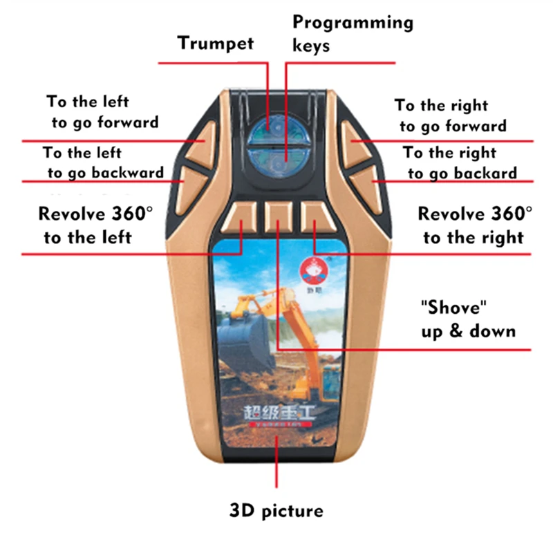 Литый под давлением экскаватор из сплава строительный автомобиль Инженерная