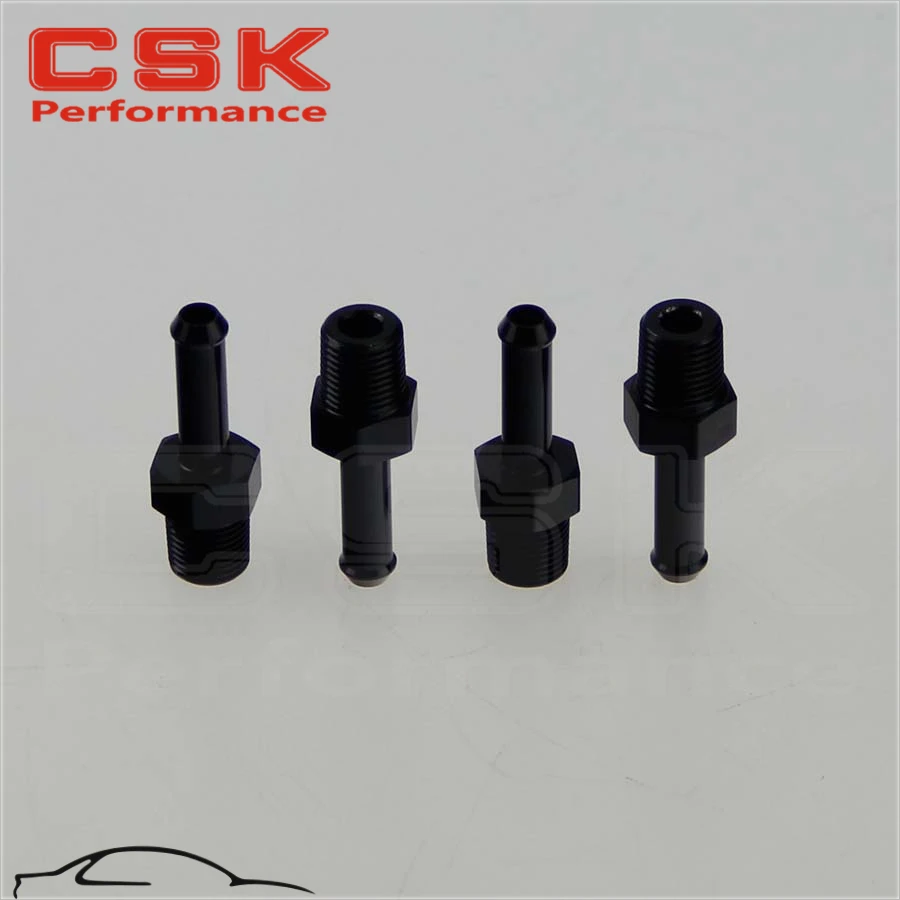 4 шт. алюминиевый 1/4 &quotNPT штекер прямой до 3/8&quot шланг соска AN6 фитинг черный|an6