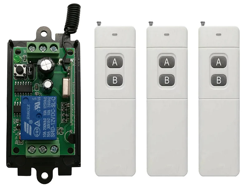 3000 м большой радиус действия DC9V 12V 24V 1CH 1 CH RF беспроводная версия, 315/433.92 Mhz, передатчик + приемник гаражные двери