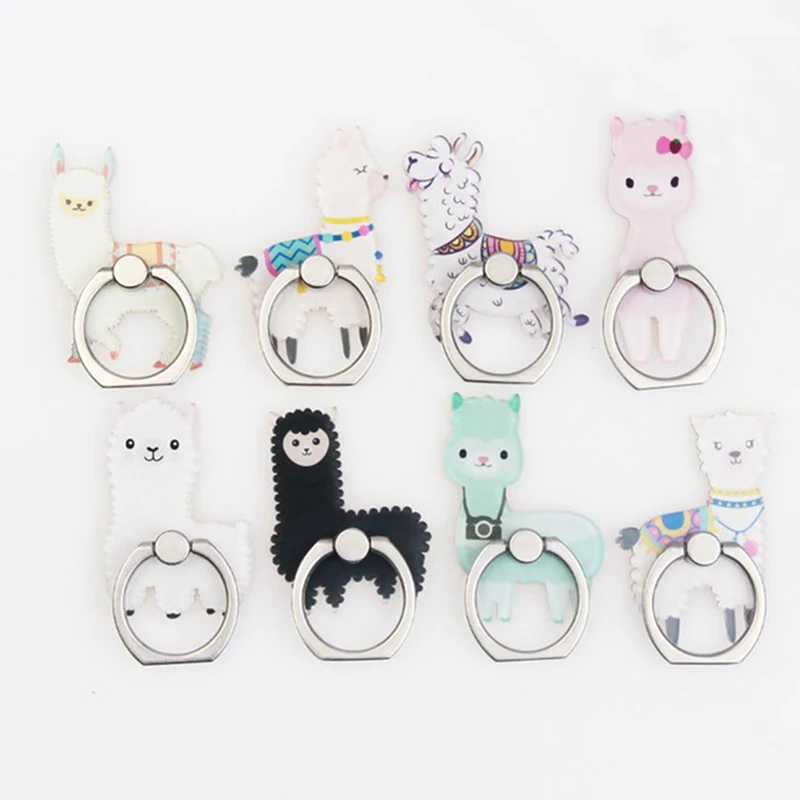 Animal Alpaca мобильный телефон держатель палец кольцо смартфон милый альпака