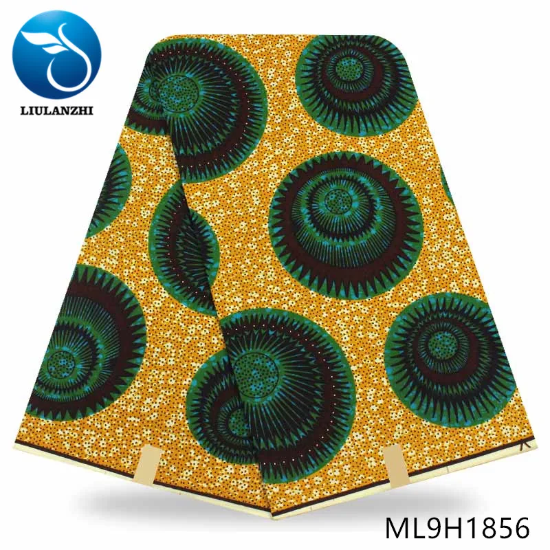 ML9H1856 LIULANZHI Африканский воск высокое качество гарантия Анкара хлопок настоящий воск ткань ML9H1858 - Цвет: ML9H1856