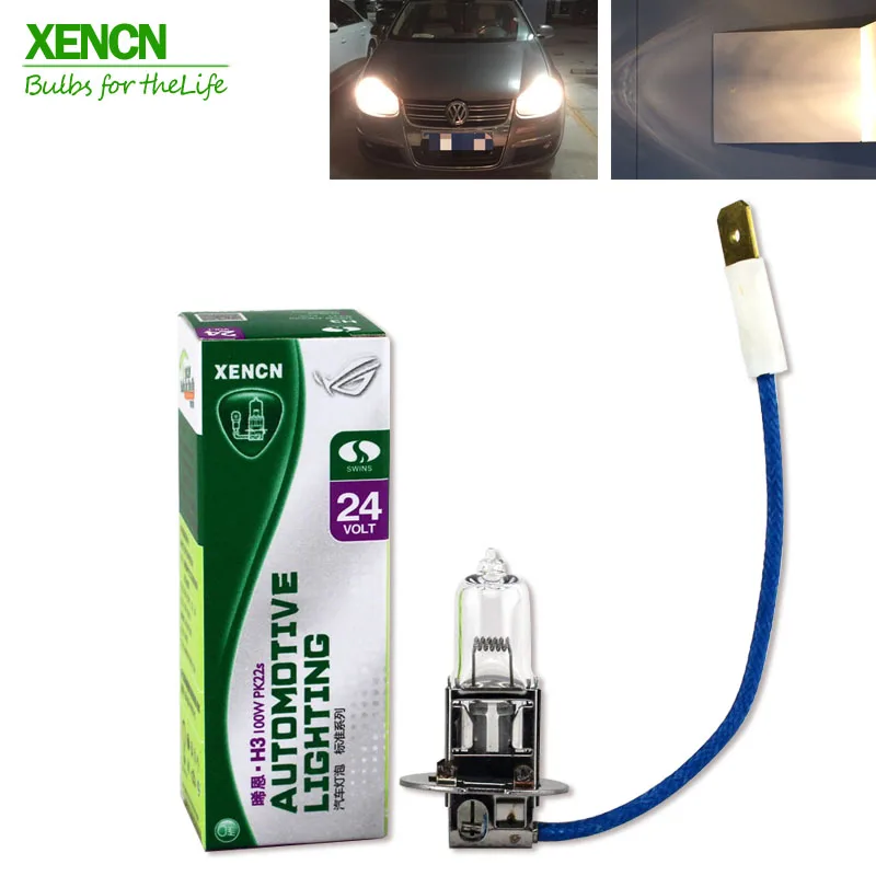 Галогенные Противотуманные фары XENCN H3 Pk22s 24v100W Clear Series, оригинальные автомобильные Галогенные Противотуманные фары, стандарт OEM качества, фары для грузовиков, бесплатная доставка, новинка, 2 шт.