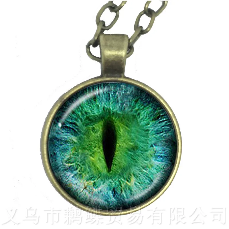 Новинка 2018 ожерелье с узором в виде глаз 25 мм стеклянный кабошон подарок для пары