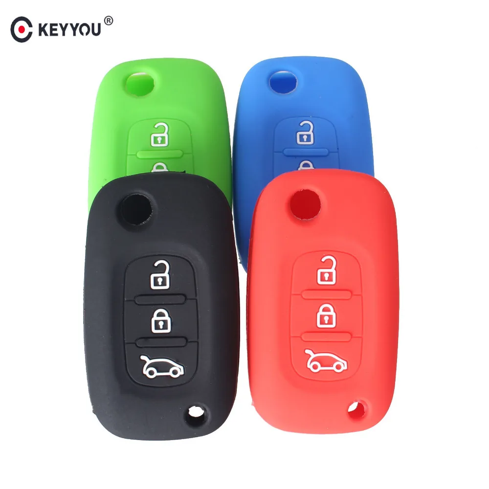 KEYYOU 3 кнопки силиконовый для ключа автомобиля чехол LADA Priora Sedan sport Kalina Granta Vesta X-Ray XRay
