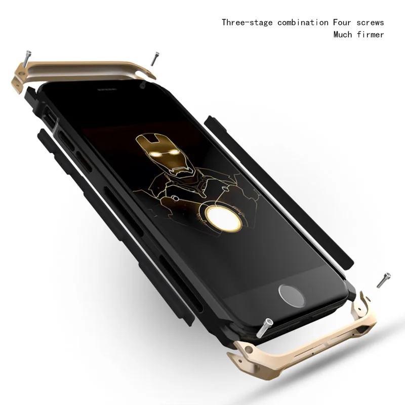 Модный металлический чехол для Iphone 6/6S plus алюминиевый с ПК противоударный защитой
