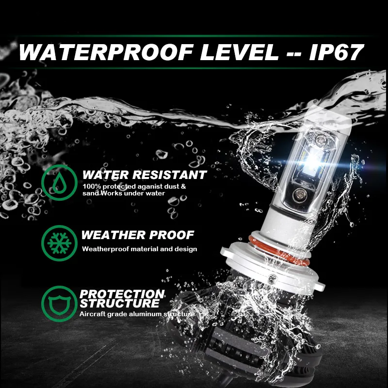 

BEMOST 1Pair Led Headlight Bulbs X3 9005 9140 H10 HB3 Headlights 50W 6000LM/Set Easy Installation 6500K Chips Led Car Headlamp