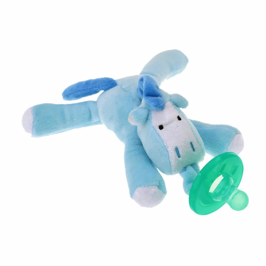 1Pcs Cartoon Pacifier Toddler Infant Baby Soothie Boy Girl Kids Silicone Pacifiers Cuddly Plush Animal | Мать и ребенок