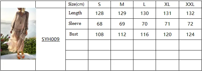 Воно хиппи шик прозрачными рюшами в стиле пэчворк Платье макси с длинным рукавом