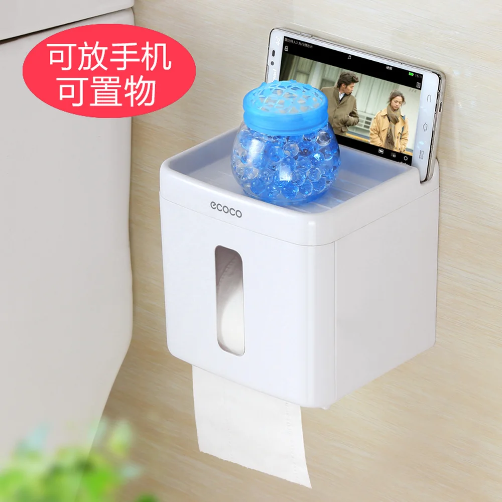 Простая коробка для туалетной бумаги полотенец без дырочек пластиковая присоска