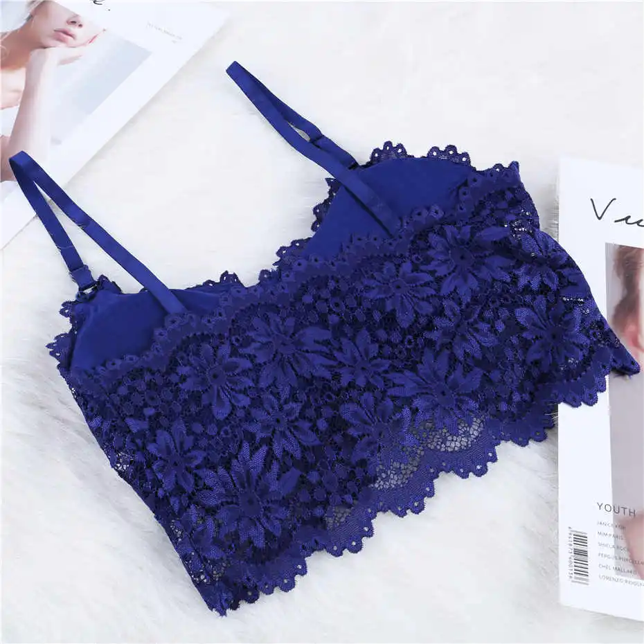 Новинка Женская кружевная рубашка на бретельках топ нижнее белье Bralett Camisole со