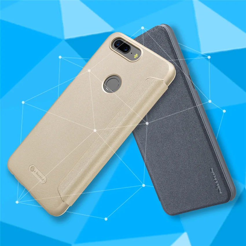 Для Oneplus 5T чехол Nillkin Smart для высококачественный кожаный чехол-книжка функция сна 6