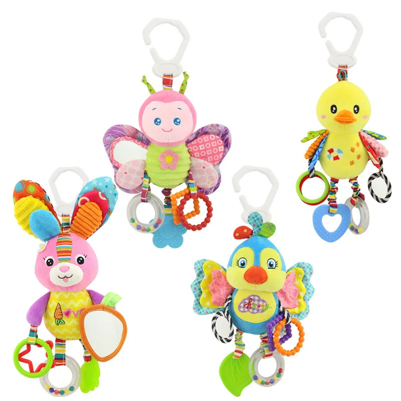 Educational Baby Toys 0-12 Months Stroller Bed Hanging Toy игрушки Cute Animal Doll Plush Rattle Bell Soft мягкие игрушки