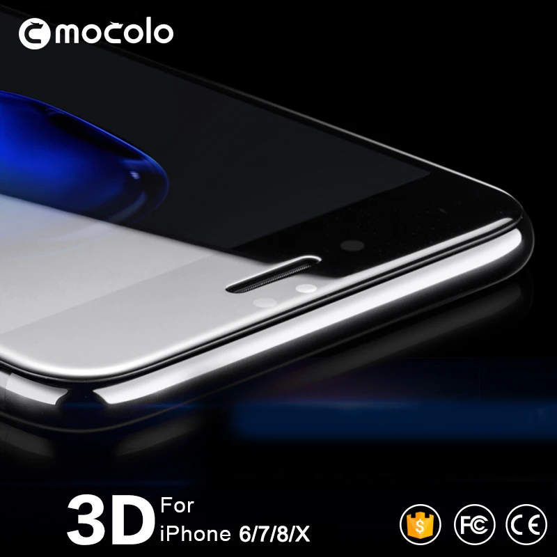 Mocolo 3D изогнутое премиум стекло для iPhone 7 полное покрытие Защита экрана для iPhone 8 Закаленное стекло пленка для iPhone X для 6 6 S