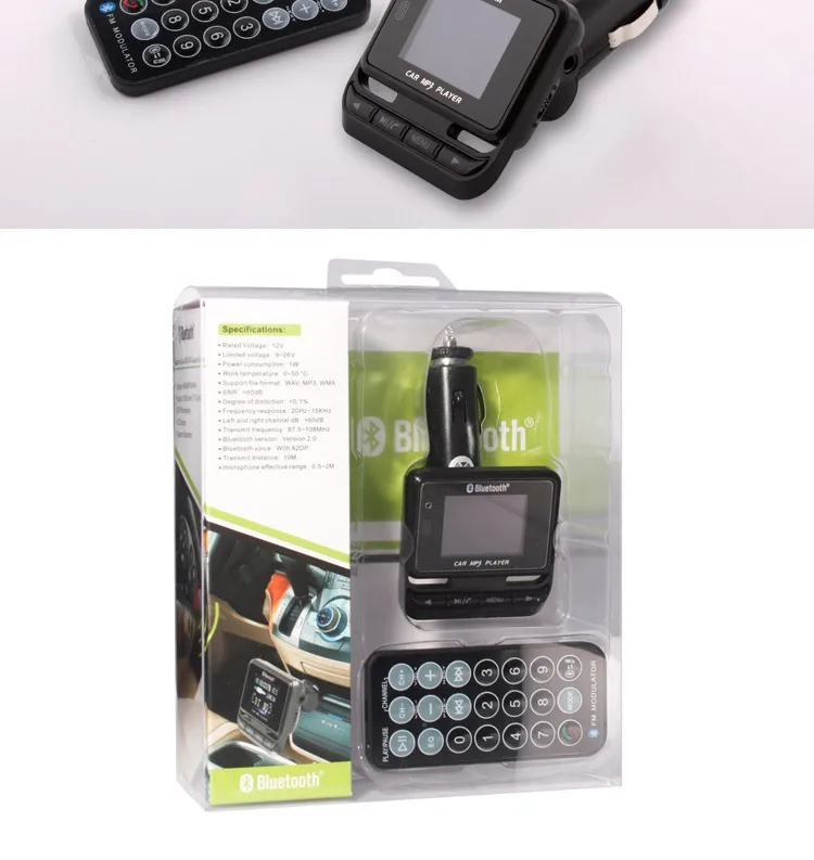 Bluetooth Автомобильный MP3-плеер беспроводной автомобильный FM-передатчик комплект