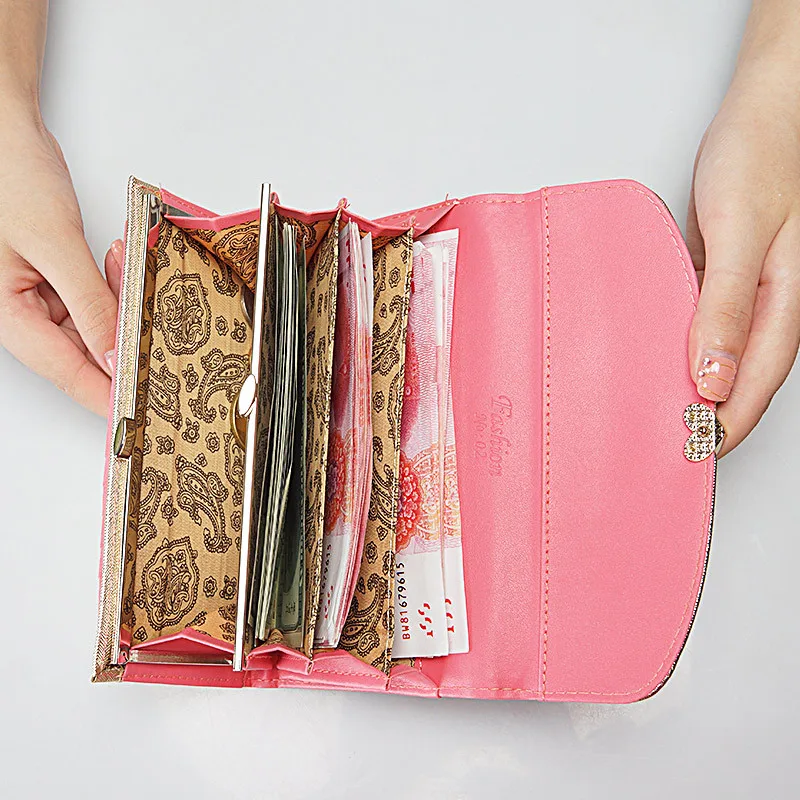 Скидка 2019 только сегодня Женский кошелек из матовой кожи Одноцветный длинный