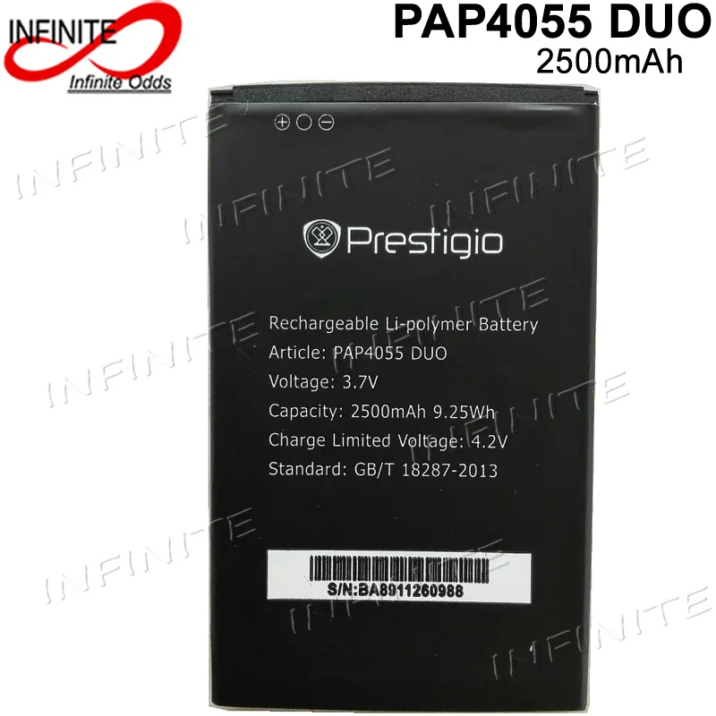 3 7 V 2500mAh Мобильный телефон батарея для Prestigio MultiPhone PAP4055 DUO 4055 Batterie аккумуляторная