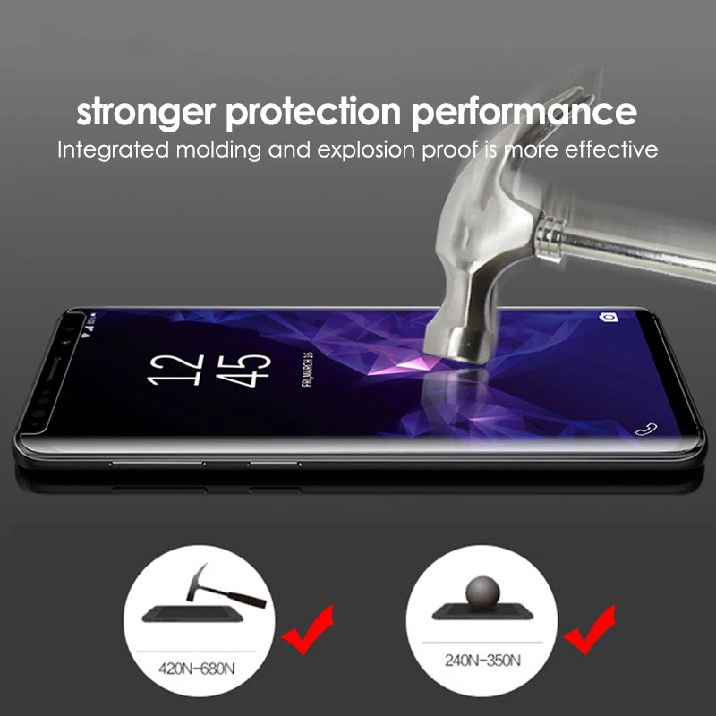 5D УФ жидкое закаленное стекло с полным клеем для samsung Galaxy Note 10 9 8 S8 S9 S10 Plus S10e S7 edge защитный чехол для экрана