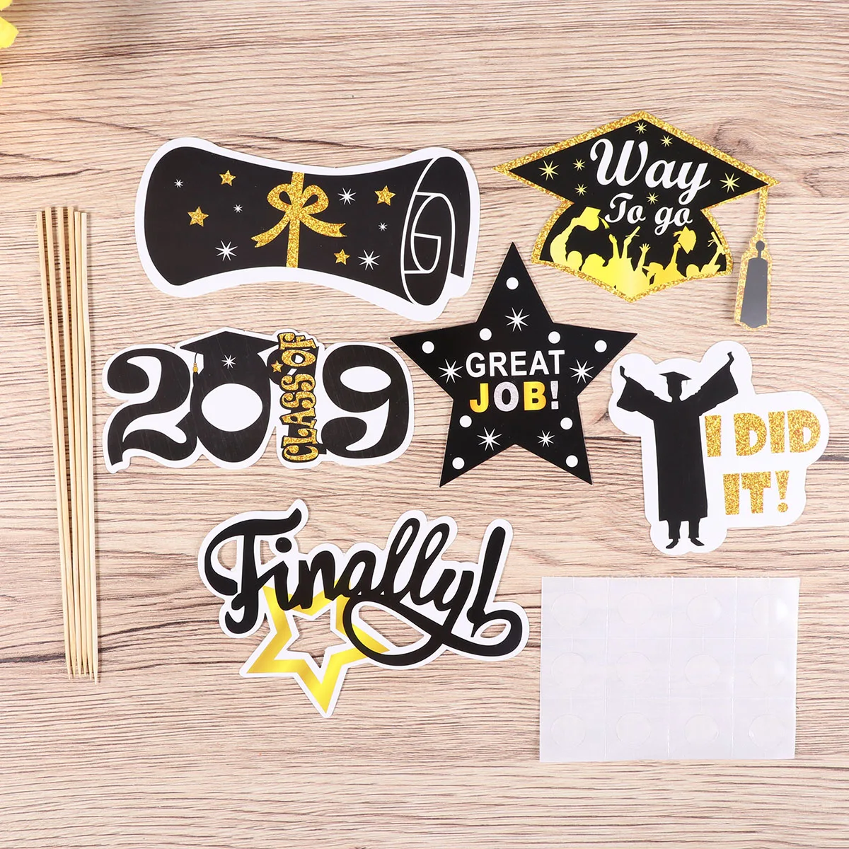 6 штук Выпускной кекс Toppers 2019 украшения для выпускного вечера Топпер торта
