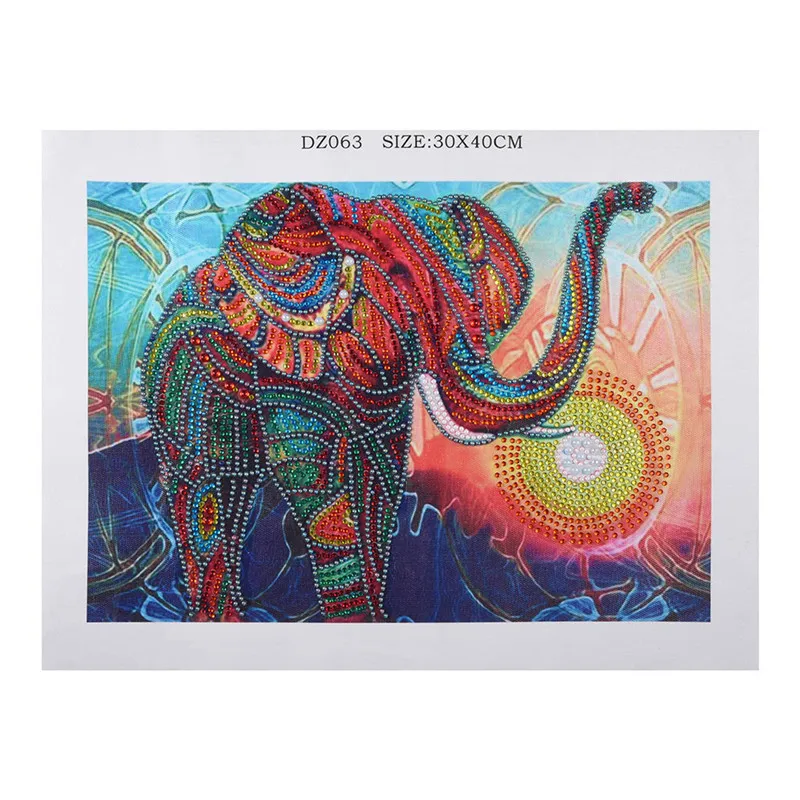 Алмазная картина Стразы 5D Слон ручной работы|Алмазная мозаика и вышивка| |