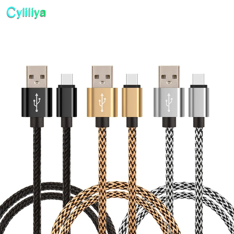 300 шт. Плетеный текстильный кабель Micro USB 1 м 3 фута 2 для зарядки сотовых телефонов