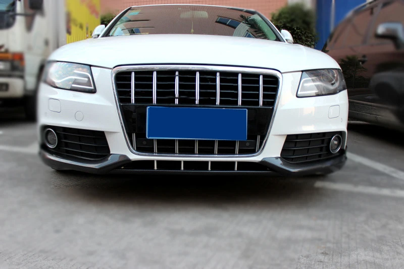 Карбоновый передний бампер спойлер для Audi A4 B8 не-sline 2009-2012 передний бампер для губ разветвители