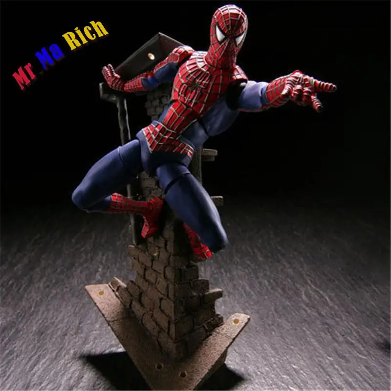 Sci fi Revoltech серия No.039 Человек паук фигурка Juguetes ПВХ дети игрушки Brinquedos 14 см|spiderman
