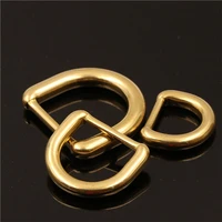 1piece solid brass molded d ring buckle for leather craft bag purse strap belt webbing dog collar 152025mm