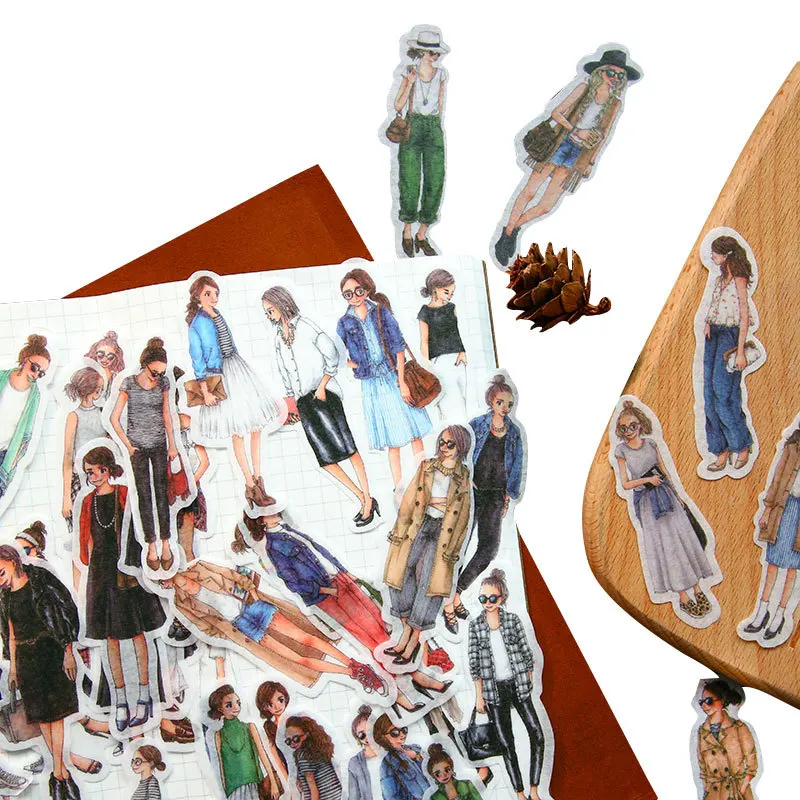 Бумажные стикеры Washi с осенними листьями милые наклейки для заметок планировщик