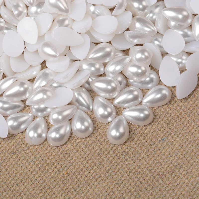 Белый ABS имитация жемчуга Бисер для одежды Овальный Форма ювелирные изделия