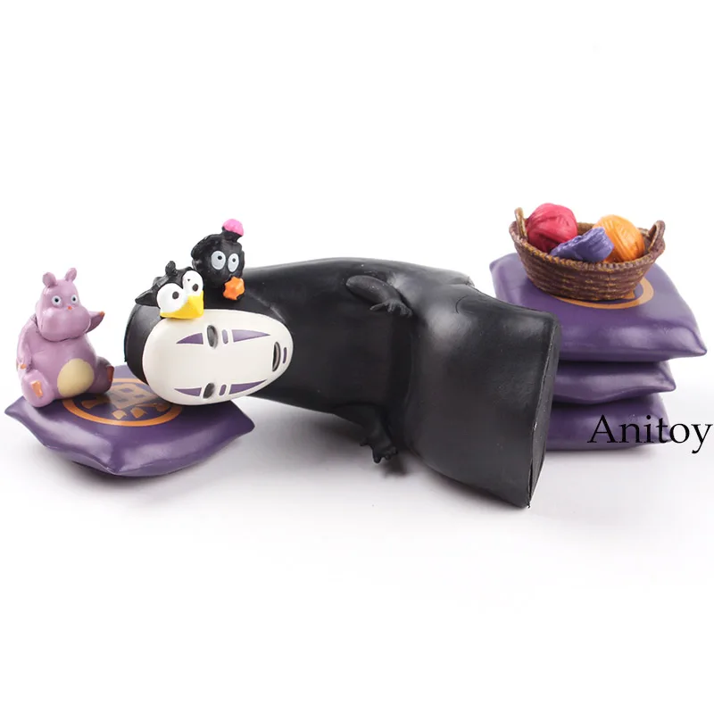 Аниме Хаяо Миядзаки фигурка черная кошка Jiji семья без лица человек большой средний мини Тоторо Фея пыль ПВХ игрушка куклы подарок Ghibli
